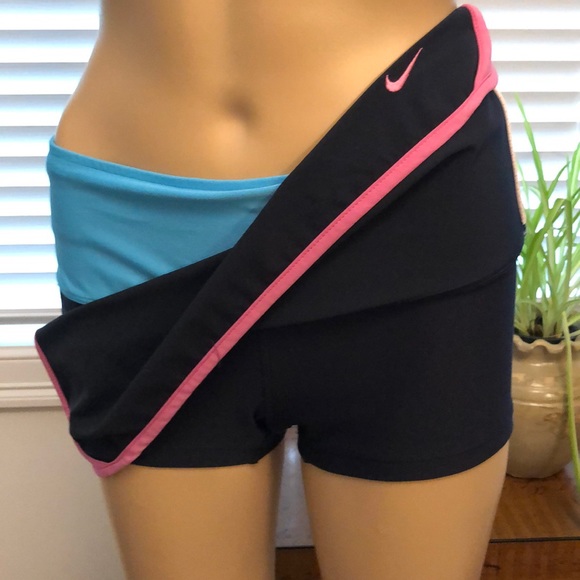 Nike DriFit Teal/Navy Tennis Skirt - Picture 3 of 3